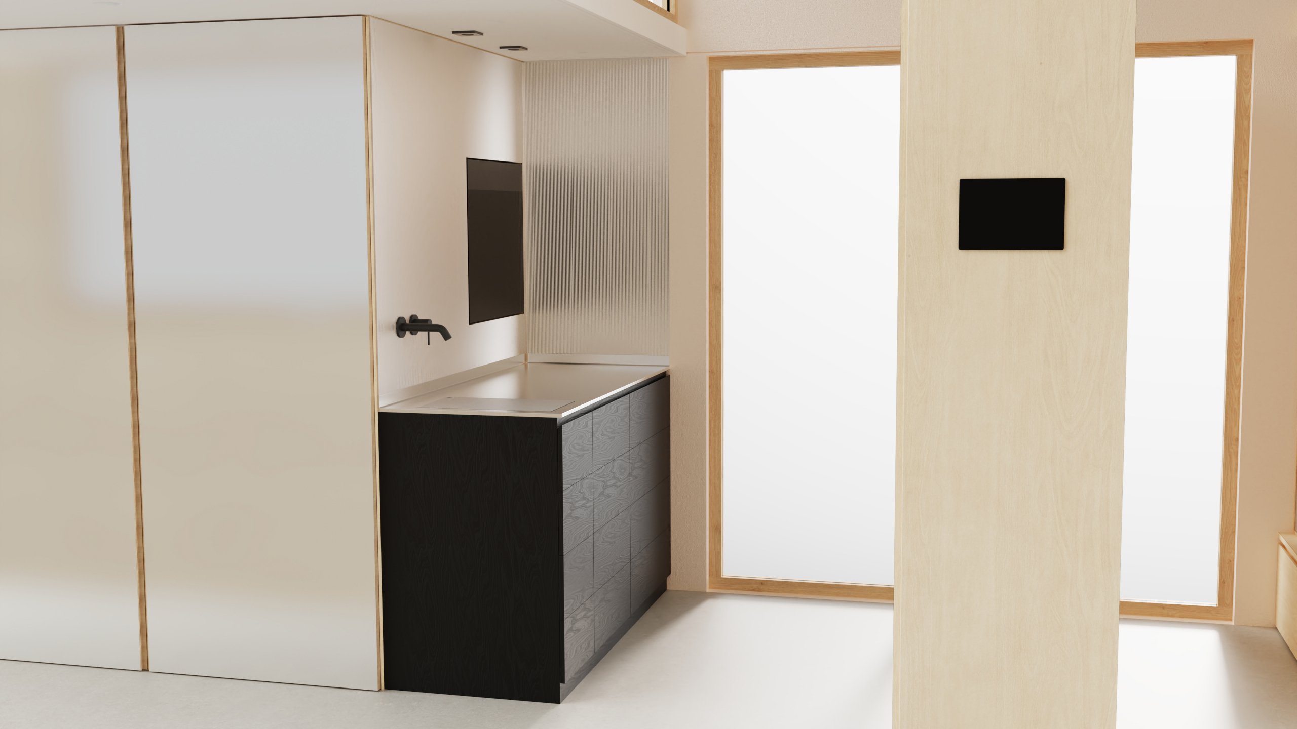 Tiny House Küche, Rendering