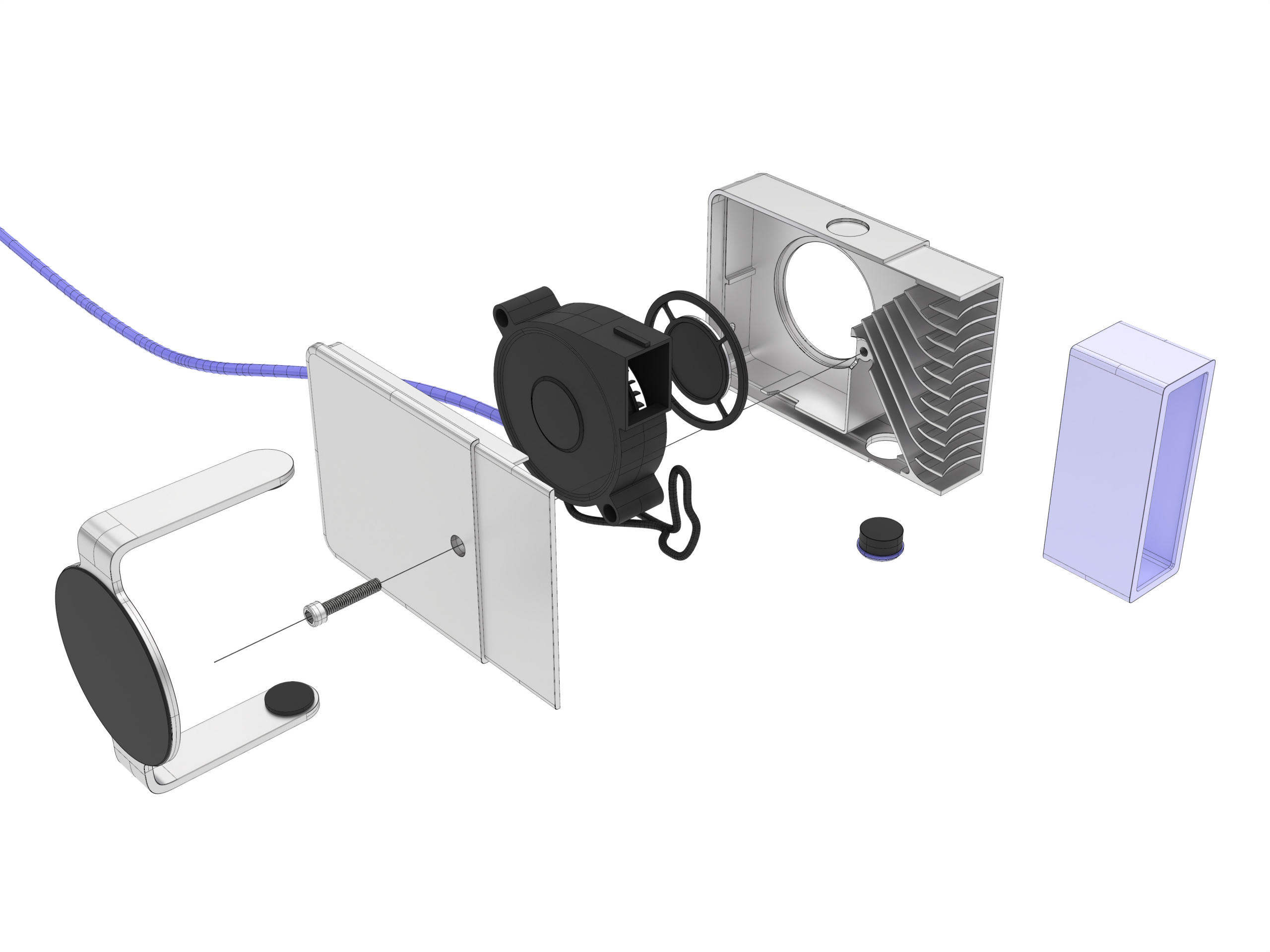Explosionsdarstellung Ventilator CAD Konstruktion